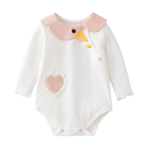 Baby Girl Cartoon Shape Long Sleeve Cute Onesies Bodysuit