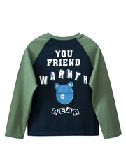 Autumn New Arrival Kids Cartoon Print Crew Neck Long Sleeves Color