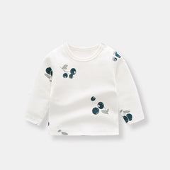 Baby Allover Fruit Graphic 100% Pure Organic Cotton Side Snap Button