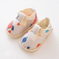 Baby Cartoon Soft Antiskid Hook And Loop Baby/Toddler Shoes Low