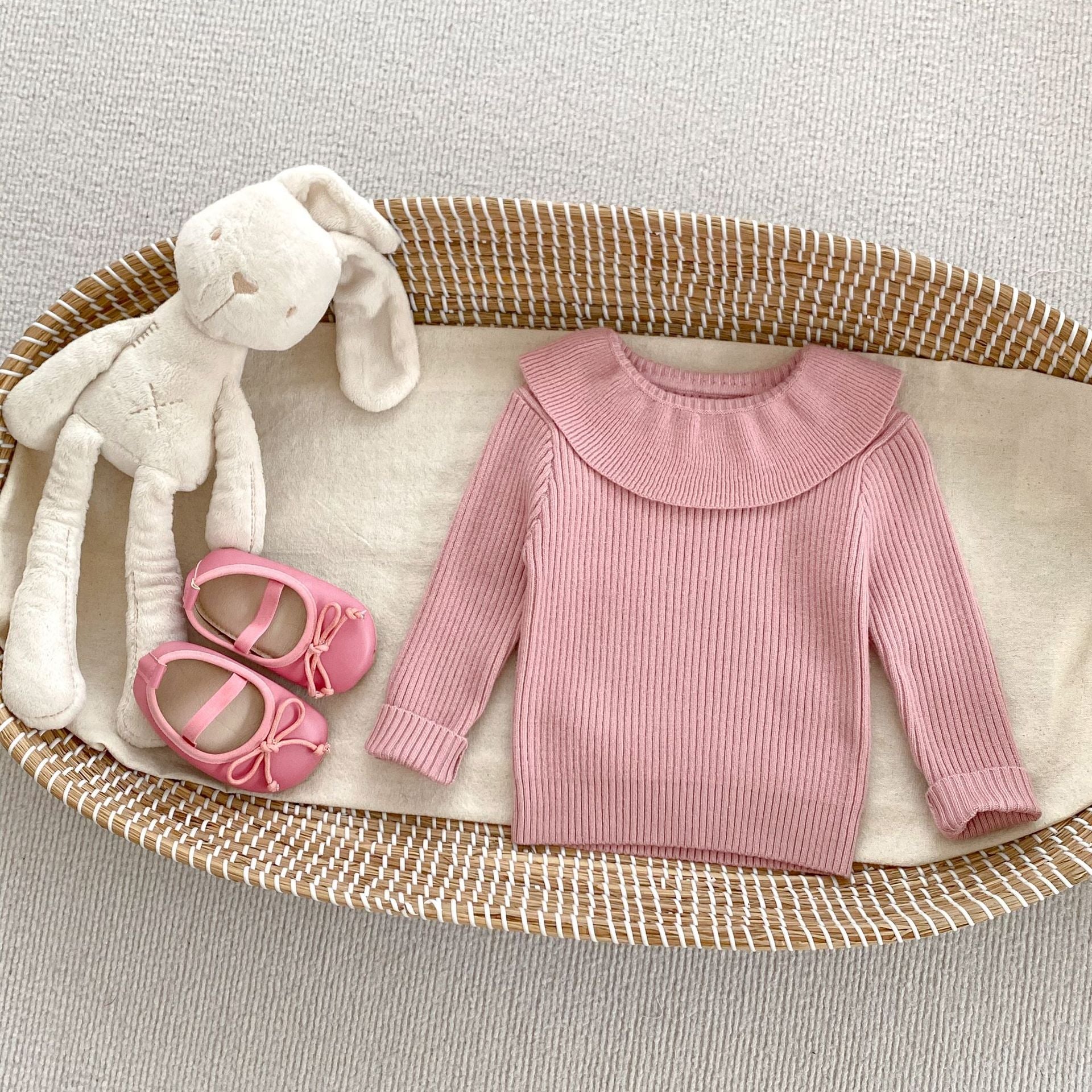 Autumn New Arrival Baby Kids Girls Comfortable Simple Solid Color