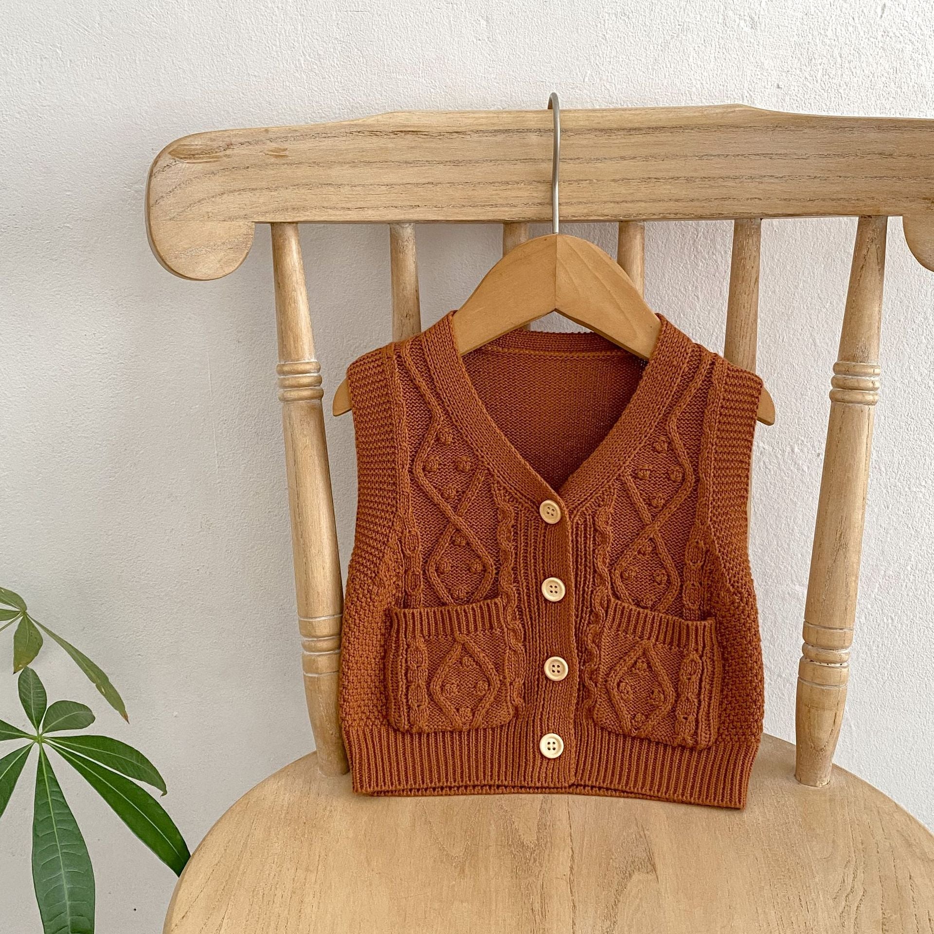 Autumn Solid Color Fashion Knitted Cardigan