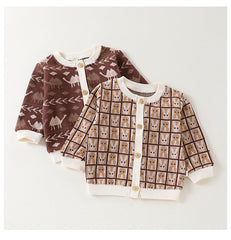 Autumn New Arrival Baby Kids Unisex Comfortable Animals and Geometric