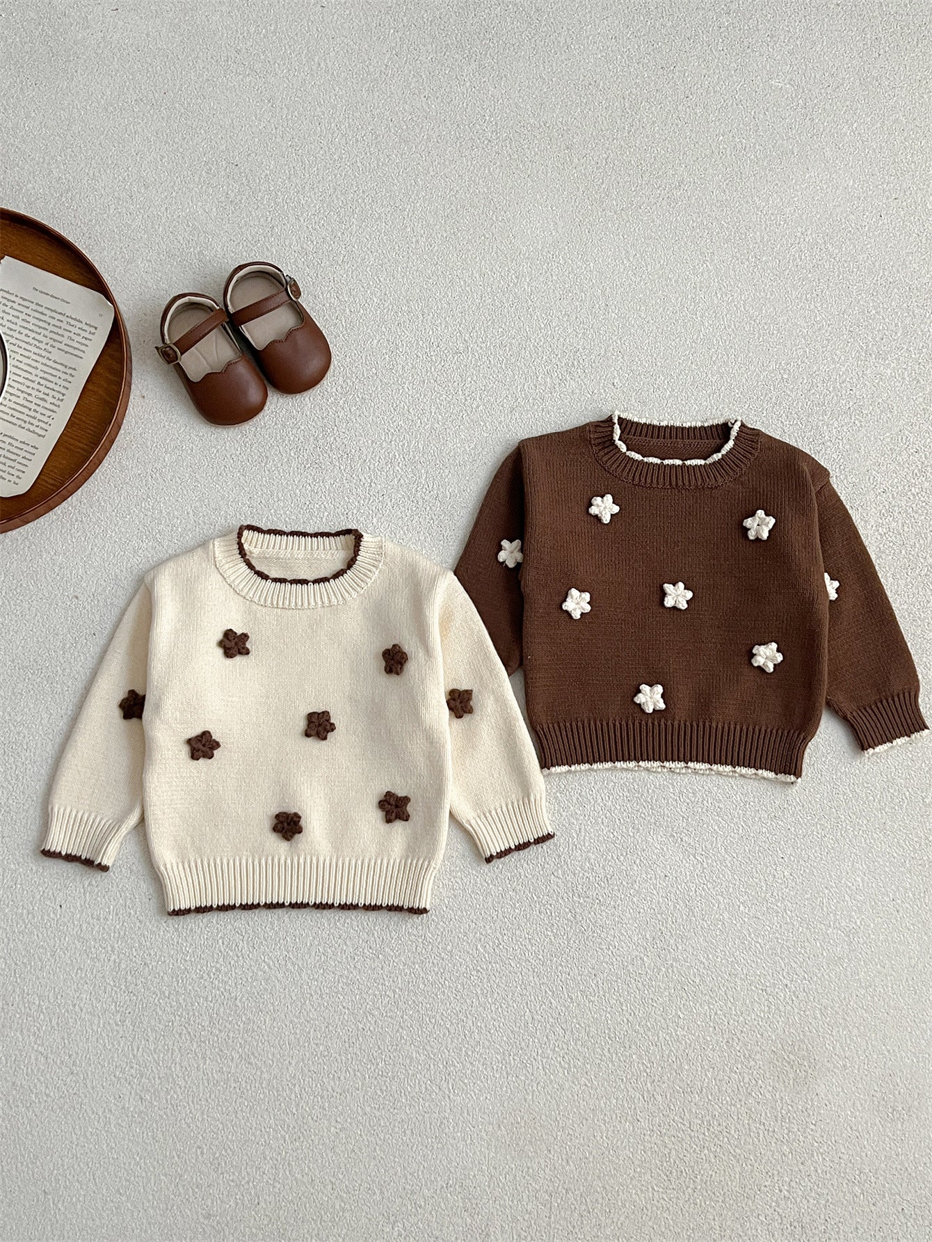 Autumn New Arrival Baby Kids Girls Comfortable Knitted Long Sleeves