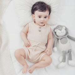 Baby Soft Cotton Sleeveless Vest With Shorts Sets