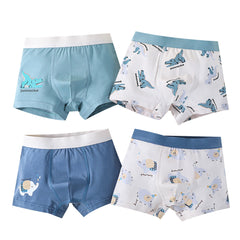 Boys’ Cartoon Printed Boxer Shorts Breathable Underwear Set