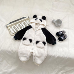 Autumn and Winter New Arrival Baby Unisex Simple Panda Pattern Long