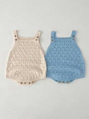 Autumn New Arrival Baby Unisex Geometric Hollow-Out Pattern Sleeveless