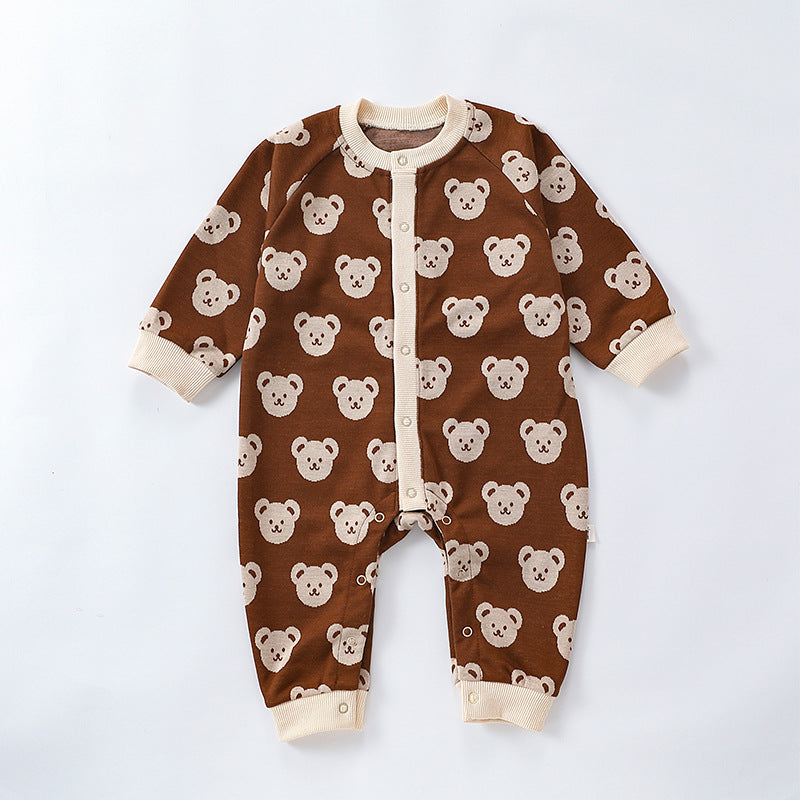 Autumn and Spring New Arrival Baby Unisex Teddy Bear Pattern Long