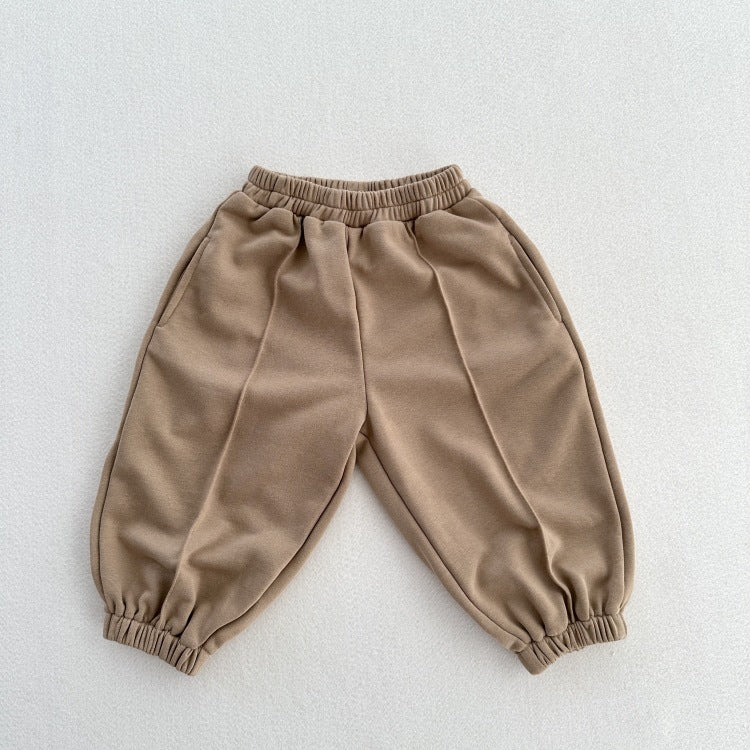 Children’s Spring and Autumn Solid Color Sportswear Pants – Casual