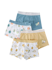 Boys’ Cartoon Pattern Printed Boxer Shorts Breathable Underwear Set