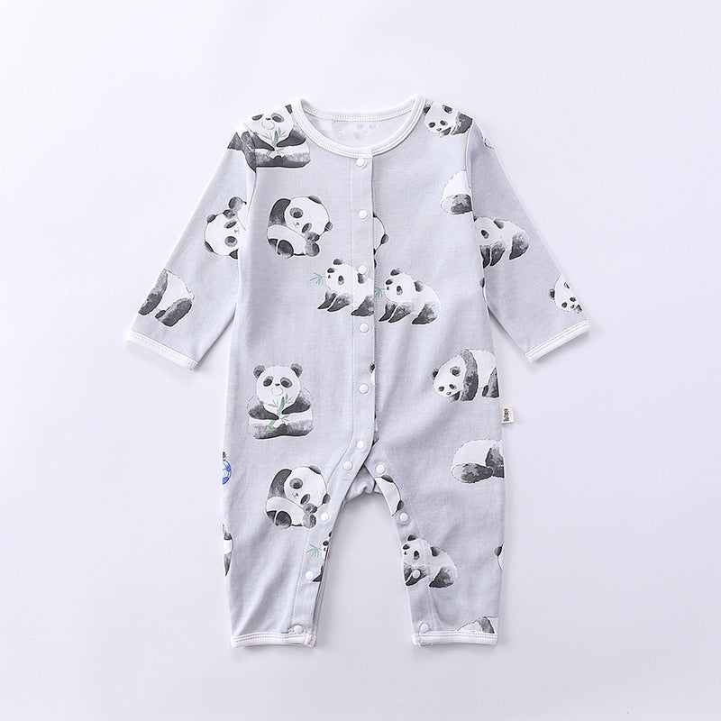 Cartoon Graphic Crewneck Comfy Rompers