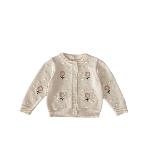 Autumn New Arrival Baby Kids Girls Comfortable Flowers Embroiedery and