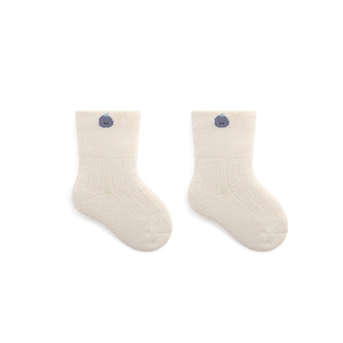 Baby Embroidered Pattern Thickened Warm Mid Tube Socks