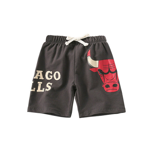 Hot Selling High Quality Boys’ Grey Soft Cotton Fierce Bull Pattern