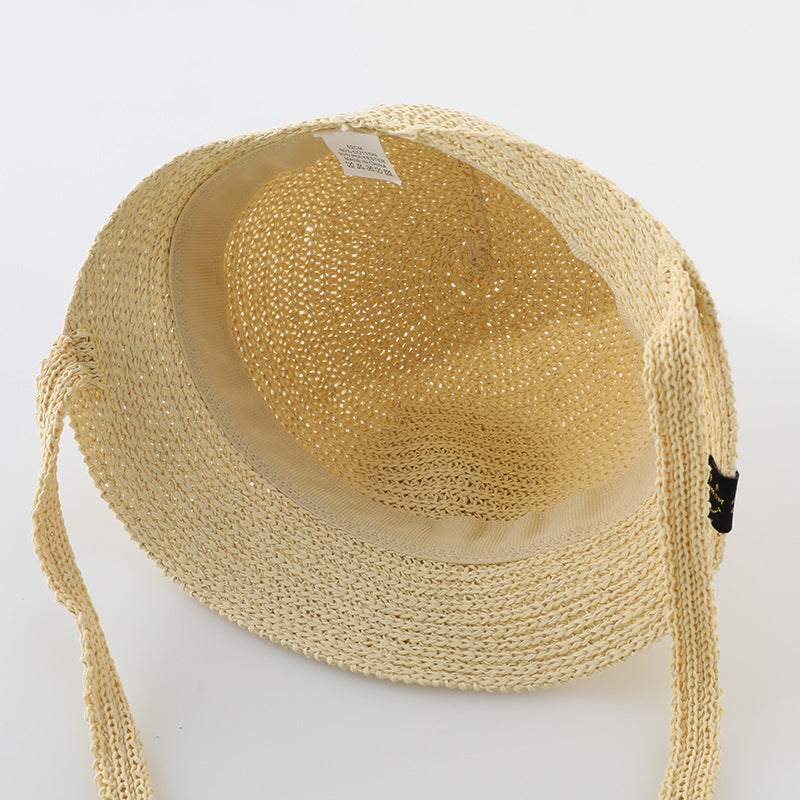 Summer Trendy Straw Hat For Girls, Baby Girl Sun Hat, Thin And