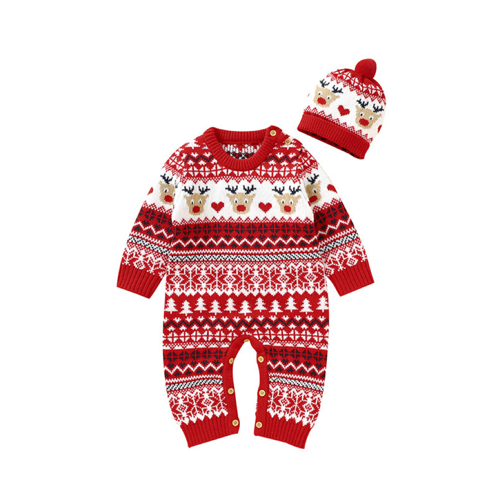 Baby Christmas Pattern Newborn Romper