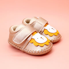 Baby Cartoon Bear Patched Pattern Soft Sole Toddler Shoes Indoor