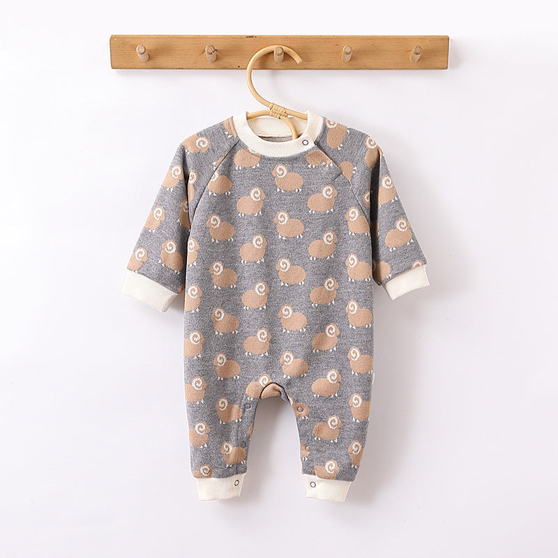 Autumn and Spring New Arrival Baby Unisex Animals Pattern Long Sleeves