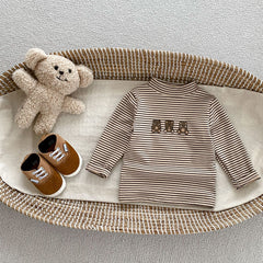 Autumn Baby Kids Boys Letters Embroidery Pattern Knitted Crew Neck