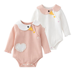 Baby Girl Cartoon Shape Long Sleeve Cute Onesies Bodysuit