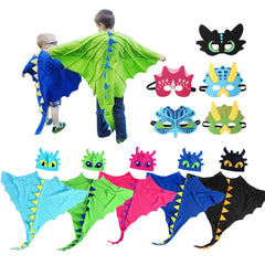 Halloween Dinosaur Cloak Hats Mask Cosplay Costume Sets