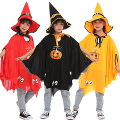 Halloween Witch Cosplay Costume Pumpkin Cloaks With Hats