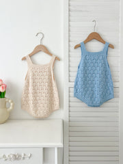 Autumn New Arrival Baby Unisex Geometric Hollow-Out Pattern Sleeveless