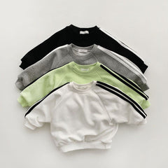 Autumn Baby Kids Unisex Casual Striped Long Sleeves Pullover and Pants