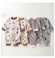 Autumn and Spring New Arrival Baby Unisex Animals Pattern Long Sleeves