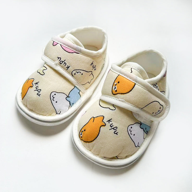 Baby Cartoon Soft Antiskid Hook And Loop Baby/Toddler Shoes Low