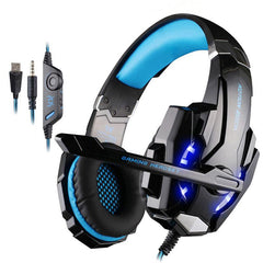 Gaming Headsets Big Headphones with Light Mic Stereo Earphones Deep