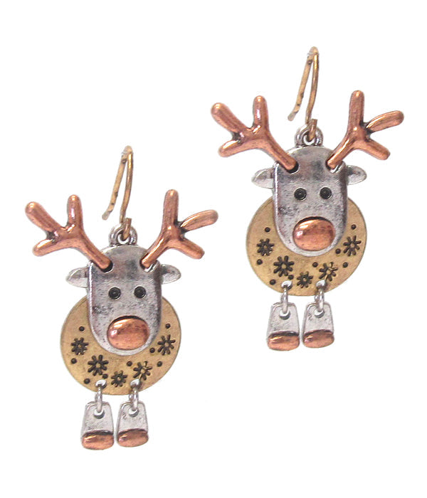 Christmas Rudolph Reindeer Earrings