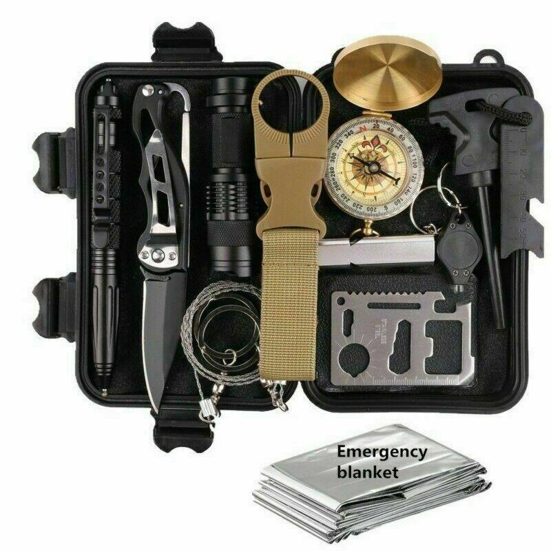 14 in 1 Outdoor Emergency Survival And Safety Gear Kit Camping - Horizon Bliss