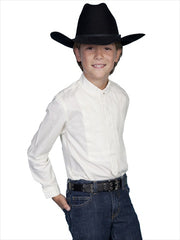 Scully RW032K-WHT-XL Kids Rangewear Gambler Long Sleeve Shirt- White- - Horizon Bliss