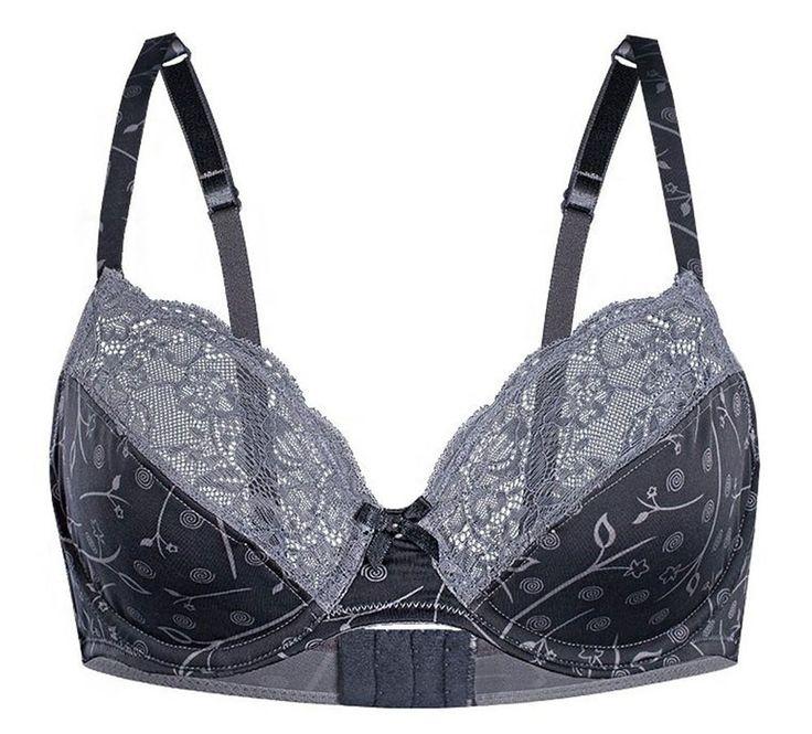 Sassa Silver Blossom Semi Sheer Full Figure Bra - Horizon Bliss