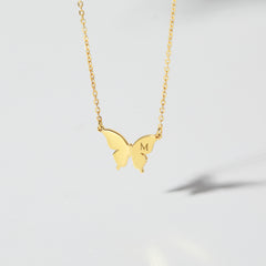 Butterfly Necklace For Women, Initial Butterfly Necklace, Butterfly - Horizon Bliss