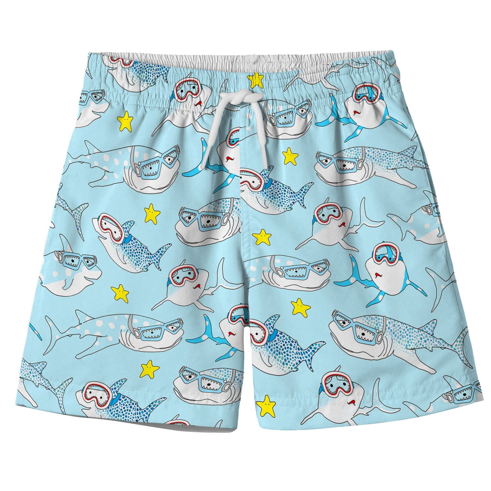 Board Shorts with Sharks - Horizon Bliss