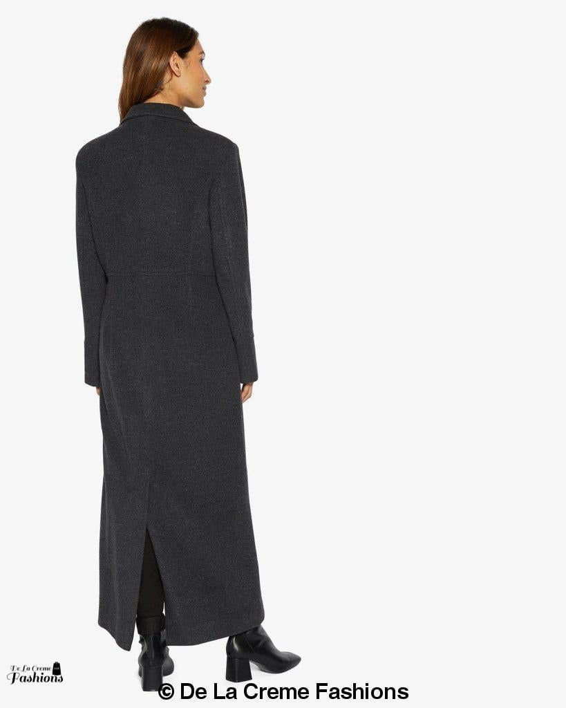 Slim Fit Wool Blend Longline Maxi Coat (1816) - Horizon Bliss