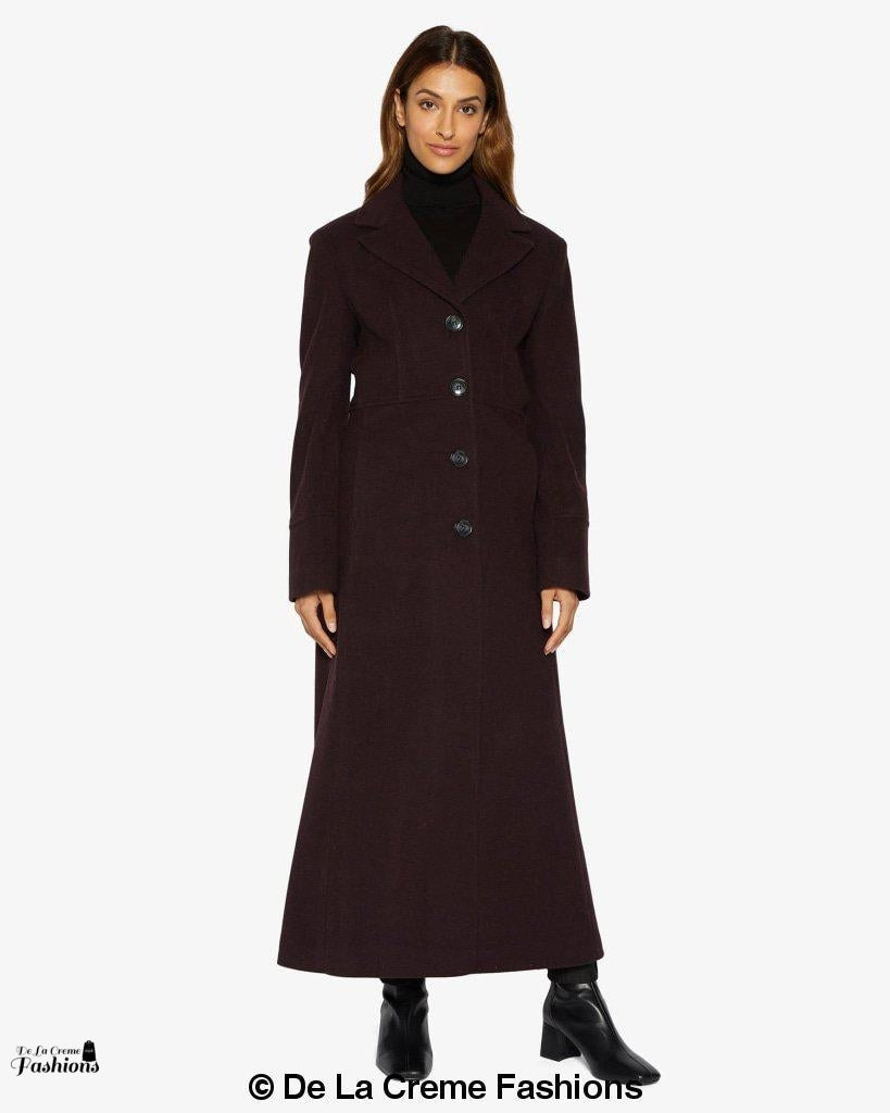 Slim Fit Wool Blend Longline Maxi Coat (1816) - Horizon Bliss