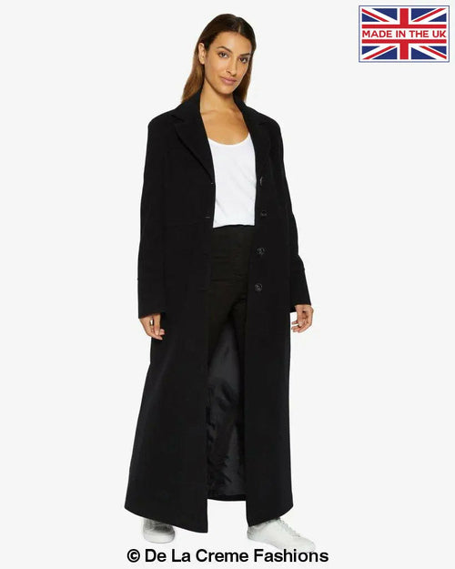 Slim Fit Wool Blend Longline Maxi Coat (1816) - Horizon Bliss