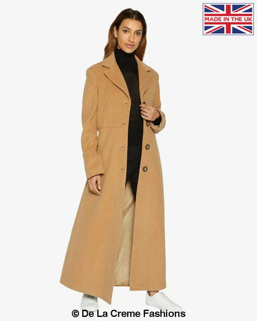 Slim Fit Wool Blend Longline Maxi Coat (1816) - Horizon Bliss