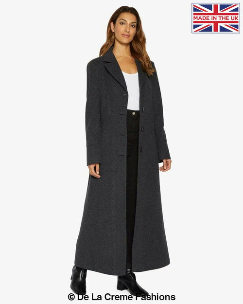 Slim Fit Wool Blend Longline Maxi Coat (1816) - Horizon Bliss