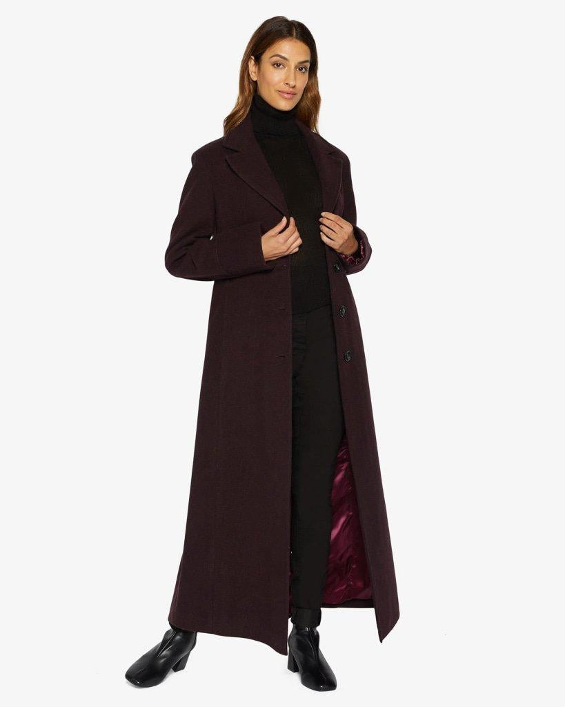 Slim Fit Wool Blend Longline Maxi Coat (1816) - Horizon Bliss