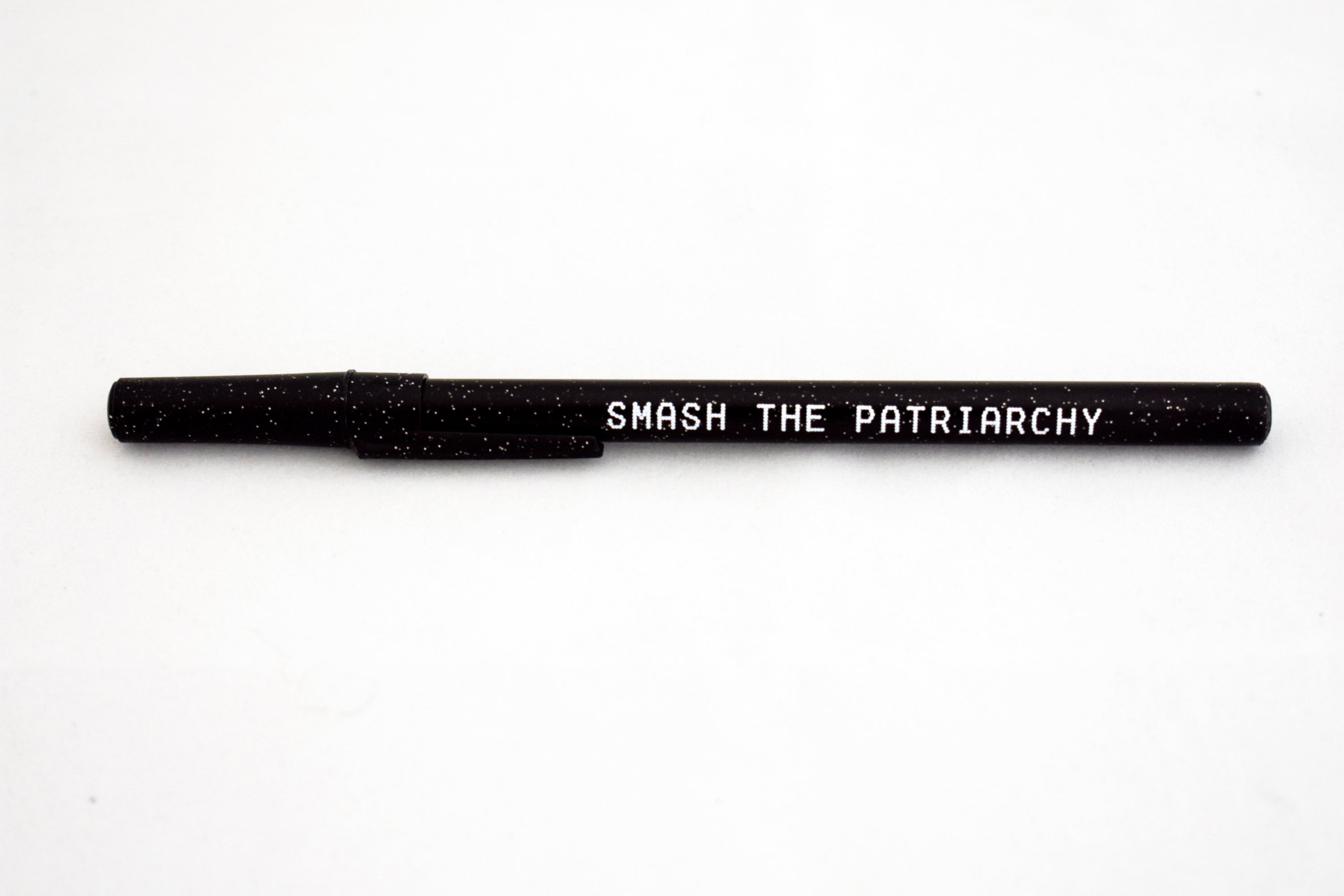 Smash the Patriarchy 6 Pens Black Sparkle Pen Pack