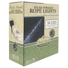 50 LED Bright White Solar Rope Light