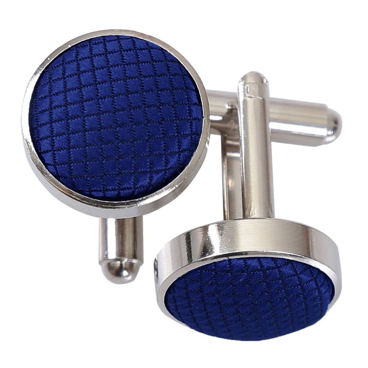 Solid Check Cufflinks - Royal Blue