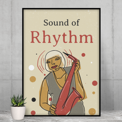 Sound of Rhythm Vintage Jazz Poster - Horizon Bliss