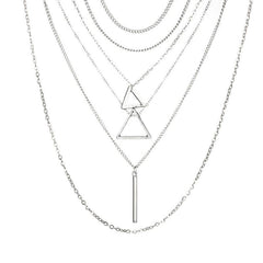 Double Triangle Multilayer Necklace - Horizon Bliss