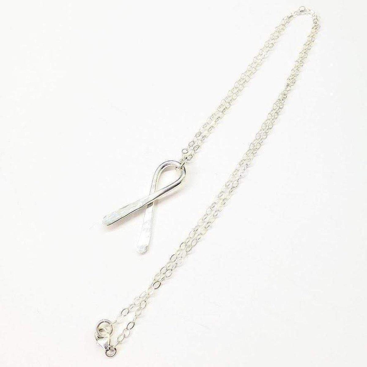 Sterling Silver Awareness Ribbon Necklace - Horizon Bliss